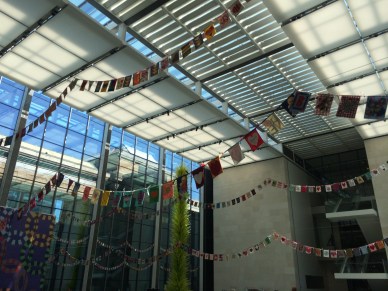 Flags displayed in the Boston Museum of Fine Arts